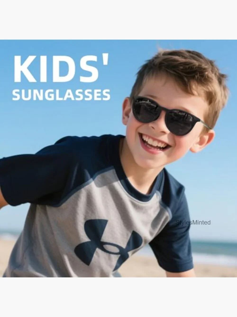 Kids Polarized Sunglasses UV400 Protection Round Frame 5-12 Years